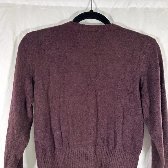 Columbia Sweater Women's Small Solid Purple Vneck Long Sleeve XCO - Picture 8 of 9